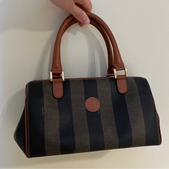 Fendi Handbags - Fendi Penguin Striped Boston Bag